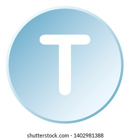An Illustrated Icon Isolated on a Background - T