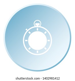 An Illustrated Icon Isolated on a Background - Stopwatch Complete