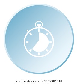 An Illustrated Icon Isolated on a Background - Stopwatch 5 Eighths Complete