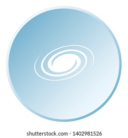 An Illustrated Icon Isolated on a Background - Spiral Galaxy