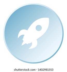 An Illustrated Icon Isolated on a Background - Space Rocket