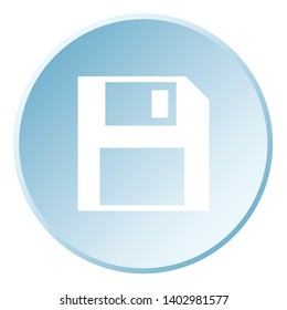 An Illustrated Icon Isolated on a Background - Small Floppy Disk