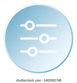 An Illustrated Icon Isolated on a Background - Settings Horizontal