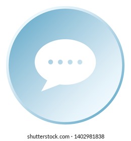 An Illustrated Icon Isolated on a Background - Round Message Bubble