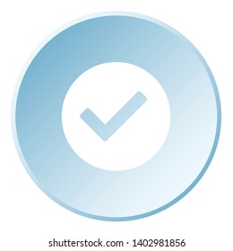 An Illustrated Icon Isolated on a Background - Round Tick Selected