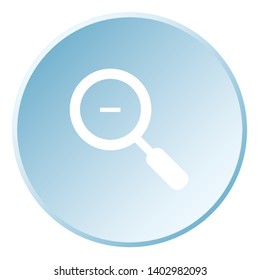An Illustrated Icon Isolated on a Background - Magnifying Glass Zoom Out