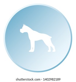 An Illustrated Icon Isolated on a Background - Pitbull Guard Dog