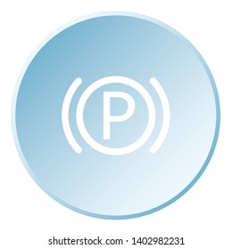 An Illustrated Icon Isolated on a Background - Parking Break Light