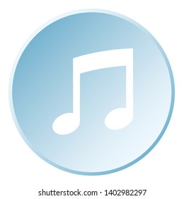 An Illustrated Icon Isolated on a Background - Musical Note