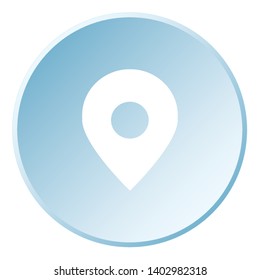An Illustrated Icon Isolated on a Background - Map Pointer Open