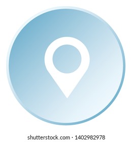 An Illustrated Icon Isolated on a Background - Long Map Pointer Open