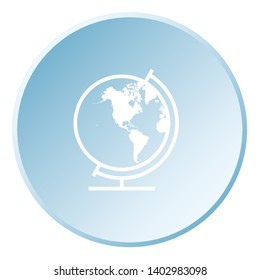 An Illustrated Icon Isolated on a Background - Globe North America South America