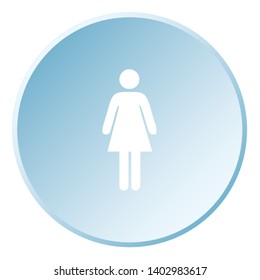 An Illustrated Icon Isolated on a Background - Female