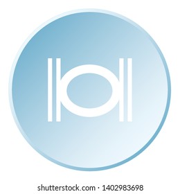 An Illustrated Icon Isolated on a Background - Double Whole Note