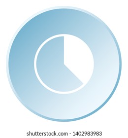 An Illustrated Icon Isolated on a Background - 37 Percent Pie Chart