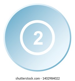 An Illustrated Icon Isolated on a Background - Circle 2 Outline