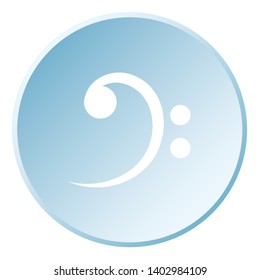 An Illustrated Icon Isolated on a Background - Bass Clef