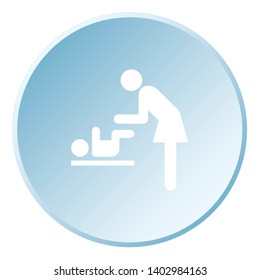 An Illustrated Icon Isolated on a Background - Baby Change
