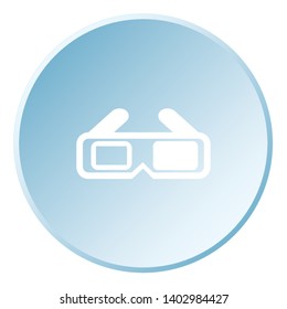 An Illustrated Icon Isolated on a Background - 3D Glasses