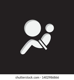 Illustrated Icon Isolated on a Background - Airbag Fault Light