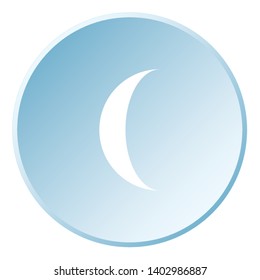 Illustrated Icon Isolated on a Background - Waning Gibbous Moon