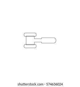 An Illustrated Icon Isolated on a Background -  Hammer