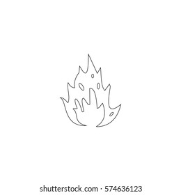 An Illustrated Icon Isolated on a Background -  Flames