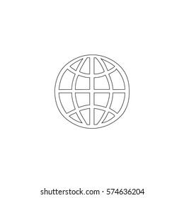 An Illustrated Icon Isolated on a Background -  Globe