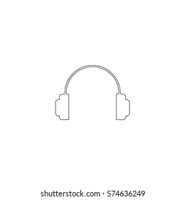 An Illustrated Icon Isolated on a Background -  Headphones