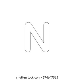 An Illustrated Icon Isolated on a Background - N