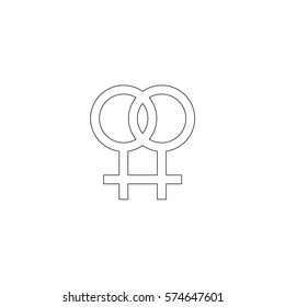 An Illustrated Icon Isolated on a Background -  Lesbian