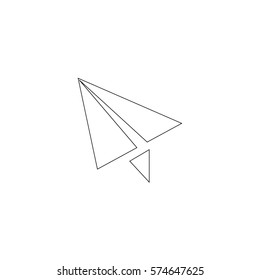 An Illustrated Icon Isolated on a Background -  Paper Plane