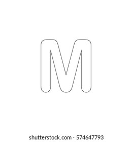 An Illustrated Icon Isolated on a Background -  M