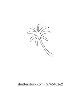An Illustrated Icon Isolated on a Background -  Palmtree