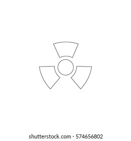An Illustrated Icon Isolated on a Background -  Radio Active Round