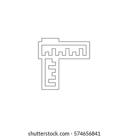 An Illustrated Icon Isolated on a Background - Rulers