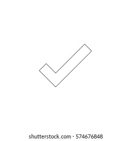 An Illustrated Icon Isolated on a Background -  Tick