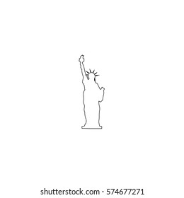 An Illustrated Icon Isolated on a Background -  Statue Of Liberty