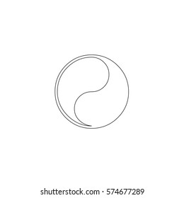 An Illustrated Icon Isolated on a Background -  Ying Yang