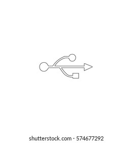 An Illustrated Icon Isolated on a Background - Universal Serial Bus