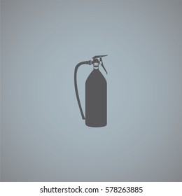 An Illustrated Icon Isolated on a Background - Fire Extinguiser Large