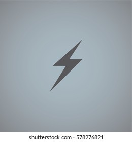 An Illustrated Icon Isolated on a Background - Lightning Bolt