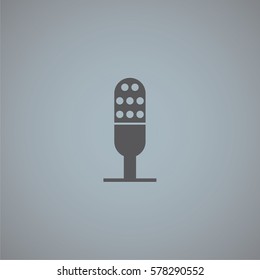 An Illustrated Icon Isolated on a Background - Microphone
