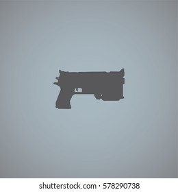 An Illustrated Icon Isolated on a Background - Pistol