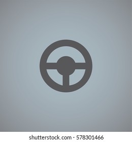 An Illustrated Icon Isolated on a Background - Steering Wheel