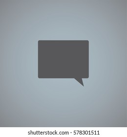 An Illustrated Icon Isolated on a Background - Speech Bubble Square
