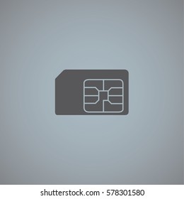 An Illustrated Icon Isolated on a Background - SIM Card