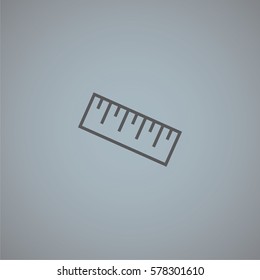 An Illustrated Icon Isolated on a Background - Ruler