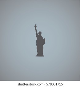 An Illustrated Icon Isolated on a Background - Statue Of Liberty