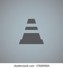 An Illustrated Icon Isolated on a Background - Traffic Cone